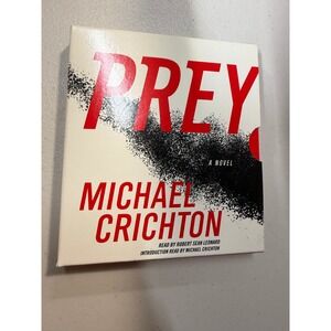 Prey Michael Crichton Audiobook 5 CD Set Abridged Robert Sean Leonard 2002 Vtg